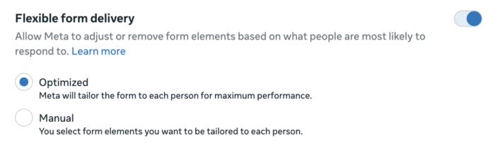 Flexible Form Delivery